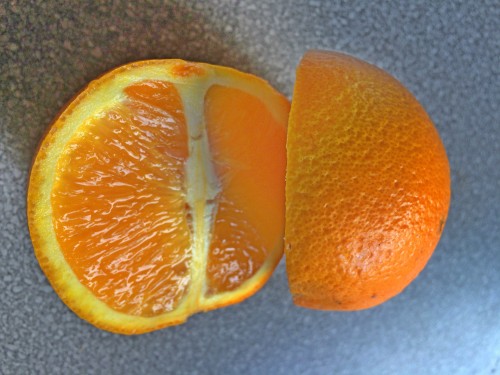Orangenhälften für Methapher für den Konsens